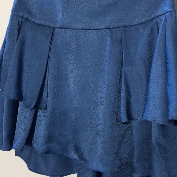 Geren Ford silk blue mini skirt sz 2 - Picture 3 of 5